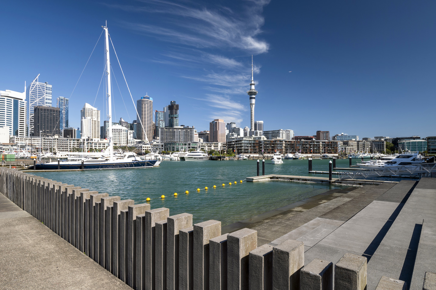 image of a port in a city