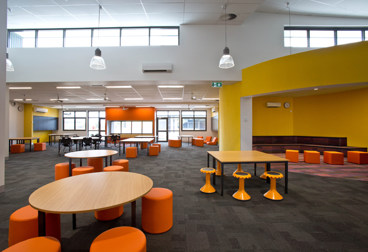 Interior of school building